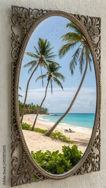 Fototapeta palm trees on the beach