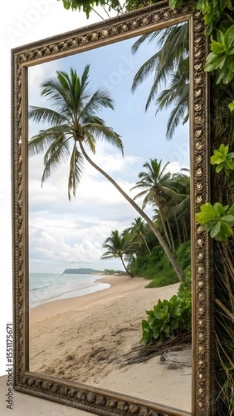 Fototapeta palm trees on the beach