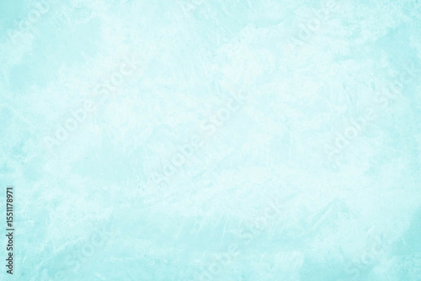Fototapeta Pastel blue and white concrete stone texture for background in summer wallpaper. Cement and sand wall of tone vintage. Concrete abstract wall of light cyan color, cement texture mint green for design.
