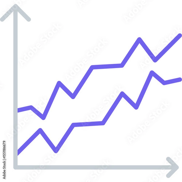 Fototapeta Line Chart Icon