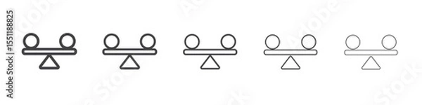 Obraz balancing icon outline ilustration vector symbol