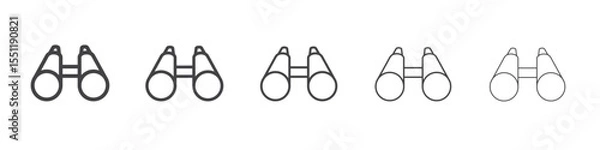 Obraz Binoculars icon outline ilustration vector symbol