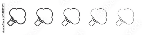 Fototapeta broccoli icon outline ilustration vector symbol