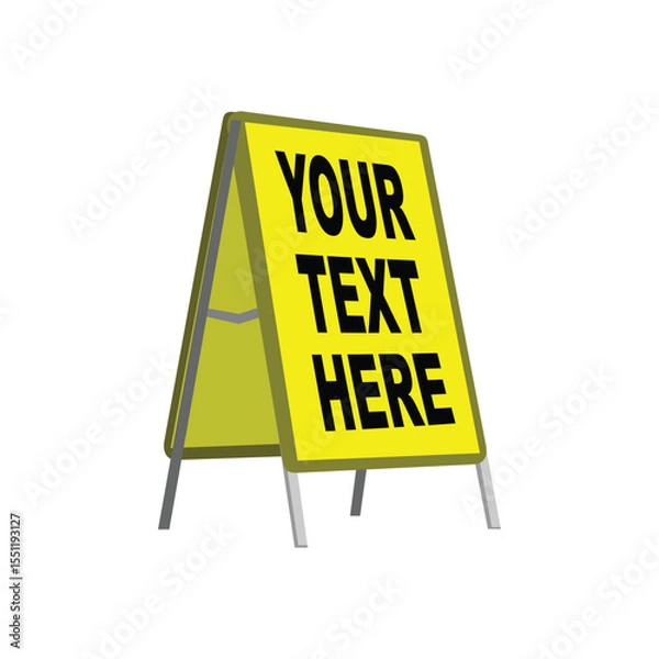Obraz Illustration of mockup signboard advertising