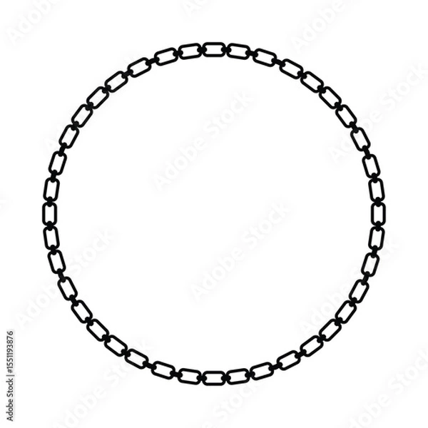 Obraz isolated image circle black chain