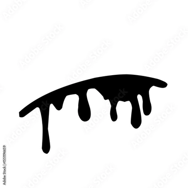 Obraz Curve Line Stroke With Drips 