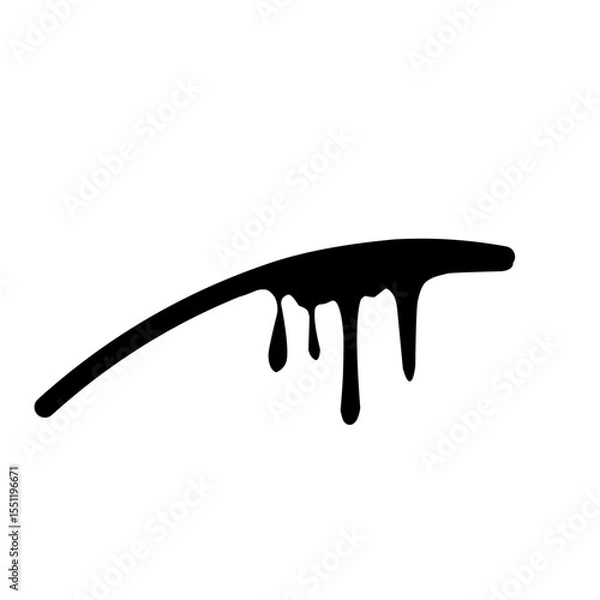 Obraz Curve Line Stroke With Drips 