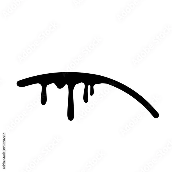 Obraz Curve Line Stroke With Drips 