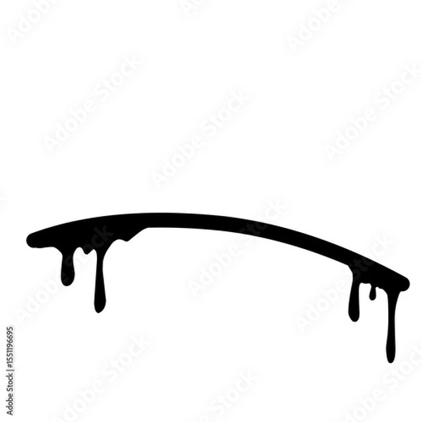 Obraz Curve Line Stroke With Drips 