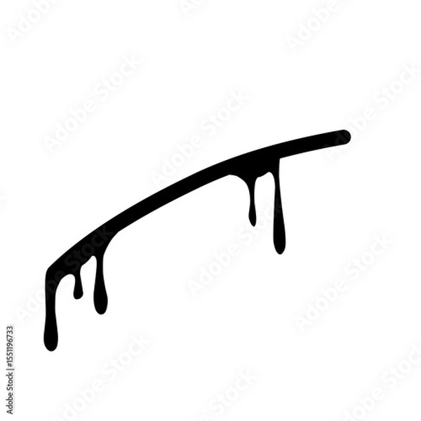 Obraz Curve Line Stroke With Drips 