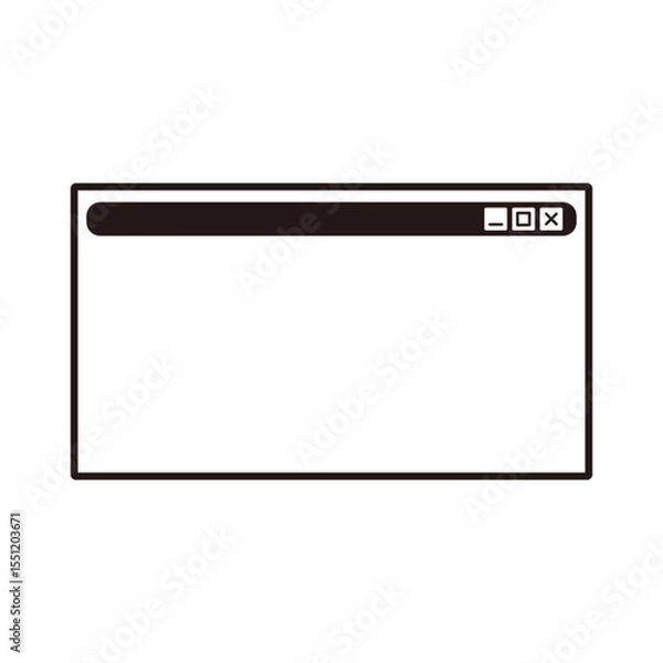 Obraz パソコンのウインドウ風のイラスト
