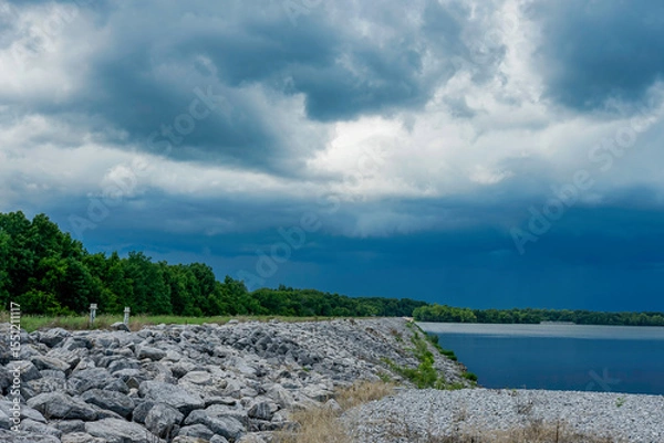 Obraz Storm clouds and sunsets over Illinois