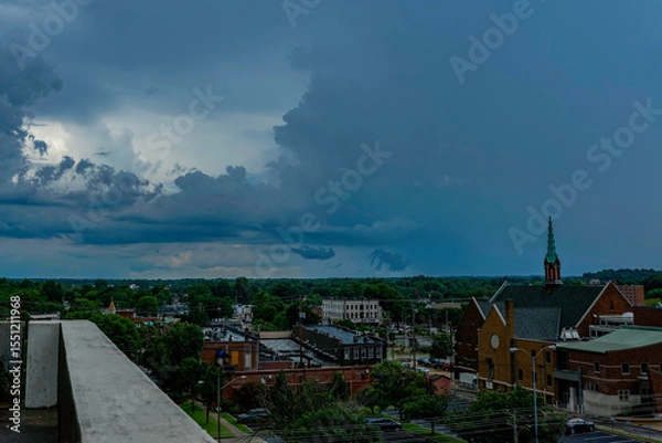 Obraz Storm clouds and sunsets over Illinois