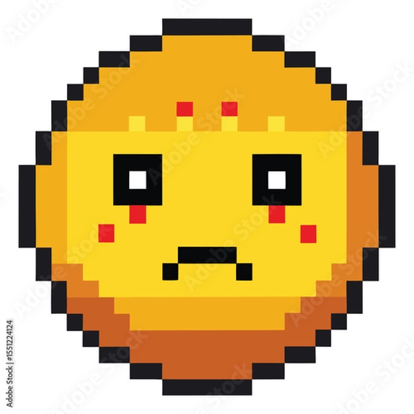 Fototapeta Pixel sad face