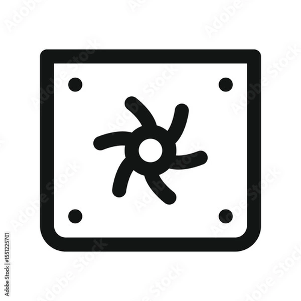 Obraz Laptop cooling pad UI icon, cool pad simple line user interface vector symbol