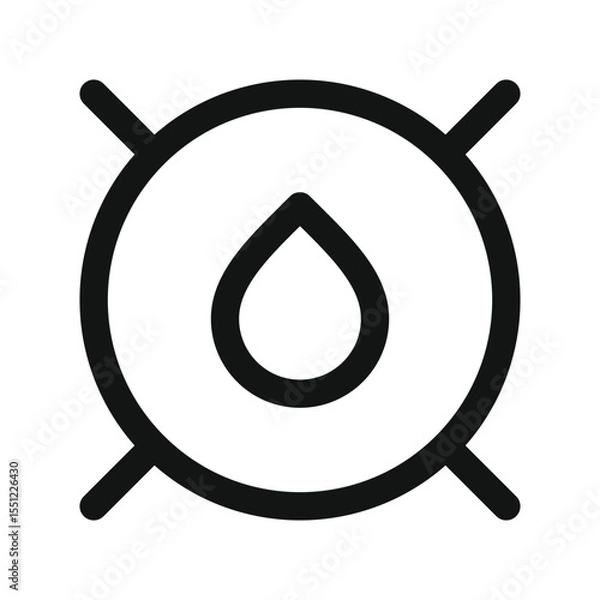 Obraz Liquid cooling system UI icon, water cooler simple line user interface vector symbol