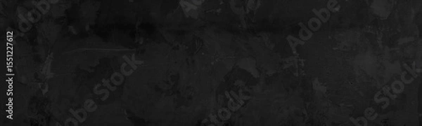Fototapeta Black cement texture with gradient color with soft light. Wide and large backdrop.