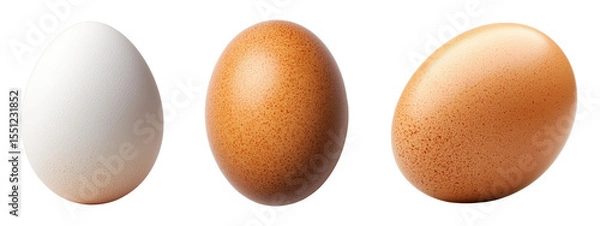Obraz Variety of Eggs: White and Brown Shells Displayed