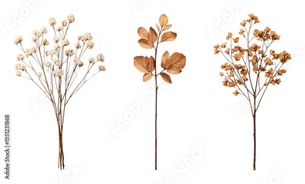 Obraz Elegant dried floral arrangements on a dark background