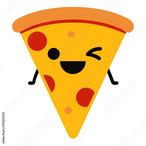 Obraz winking pizza slice mascot logo icon on white back (1).svg