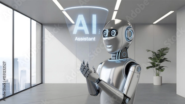 Fototapeta Photo of an AI robot assistant 