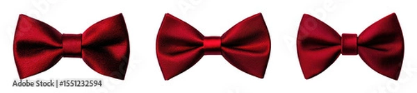 Obraz Elegant red bow ties on a black background