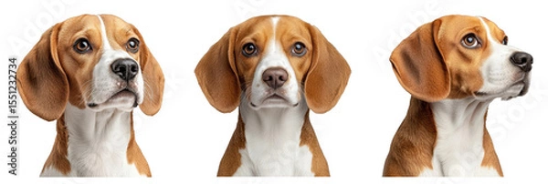 Obraz Portraits of a Beagle with Expressive Features