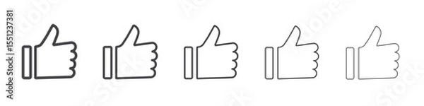 Fototapeta Like icon outline ilustration vector symbol