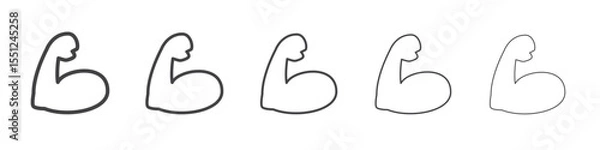 Obraz Muscle icon outline ilustration vector symbol