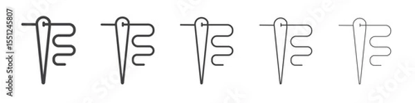 Obraz Needle, threads icon outline ilustration vector symbol