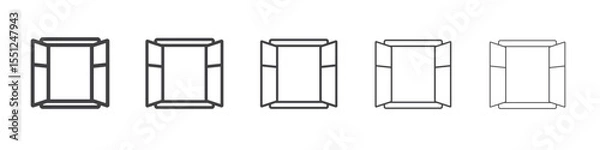 Fototapeta Open windows icon outline ilustration vector symbol
