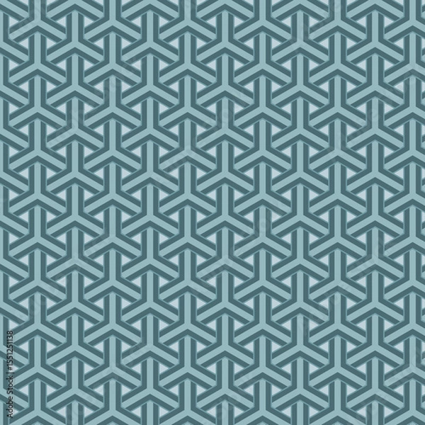 Fototapeta Geometric Teal Pattern Background
