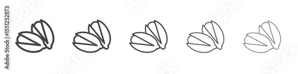 Obraz pistachio icon outline ilustration vector symbol