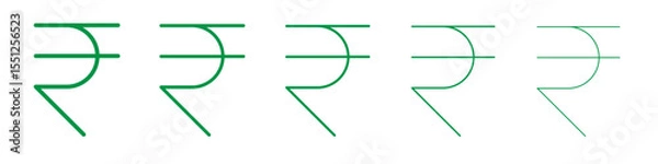 Obraz Rupee icon outline ilustration vector symbol