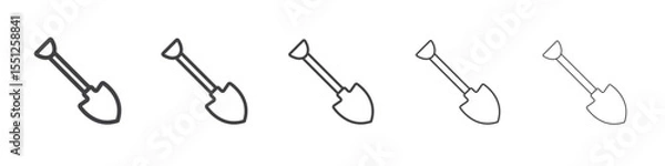 Obraz Short spade icon outline ilustration vector symbol