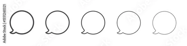 Obraz Speech bubble icon outline ilustration vector symbol