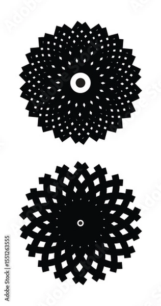 Fototapeta Set of  flower mandala vector design. 