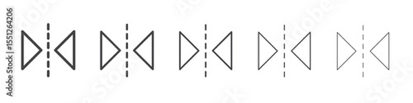 Obraz Vertical reflection icon outline ilustration vector symbol