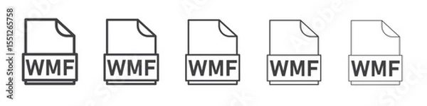 Obraz WMF File Document Icon outline ilustration vector symbol