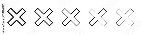 Obraz wrong icon outline ilustration vector symbol