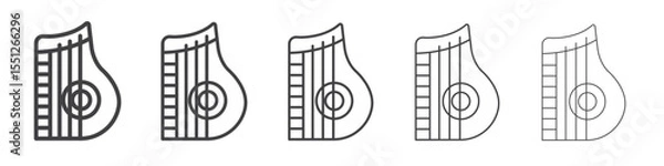 Obraz zither icon outline ilustration vector symbol