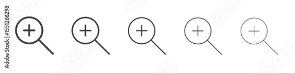 Obraz Zoom in icon outline ilustration vector symbol