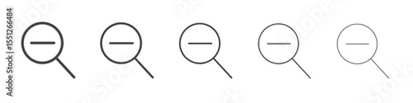 Obraz Zoom out icon outline ilustration vector symbol