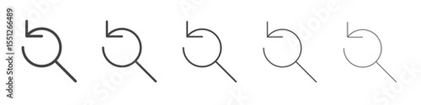 Obraz Zoom reset icon outline ilustration vector symbol