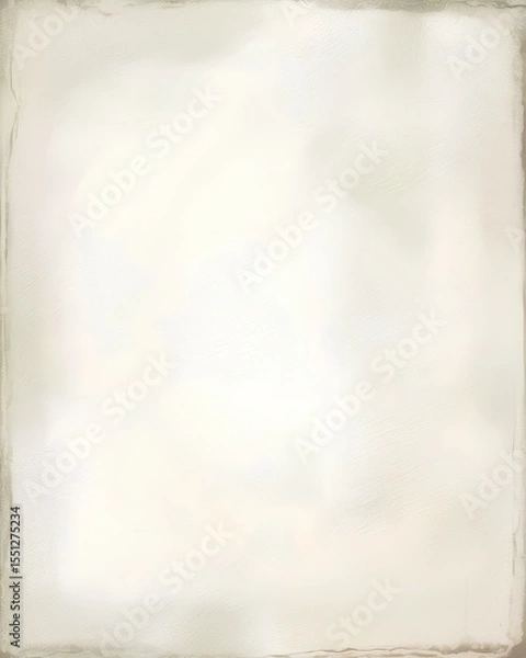 Fototapeta Grungy light beige paper or canvas background with worn edges and a subtle distressed look