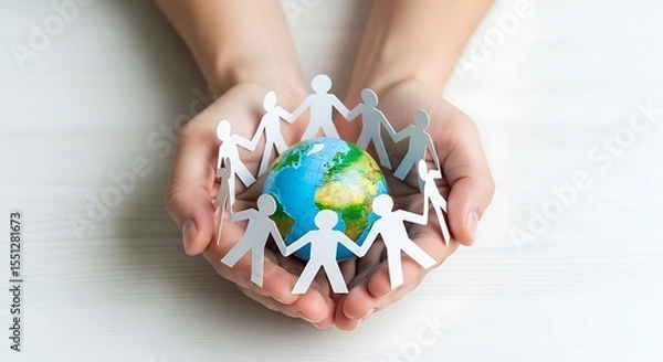 Fototapeta Protecting Our Planet Global Unity and Environmental Responsibility