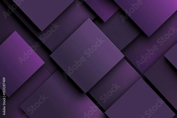 Fototapeta Geometric violet pattern with gradients and shadows showcasing depth and texture in a modern design aesthetic