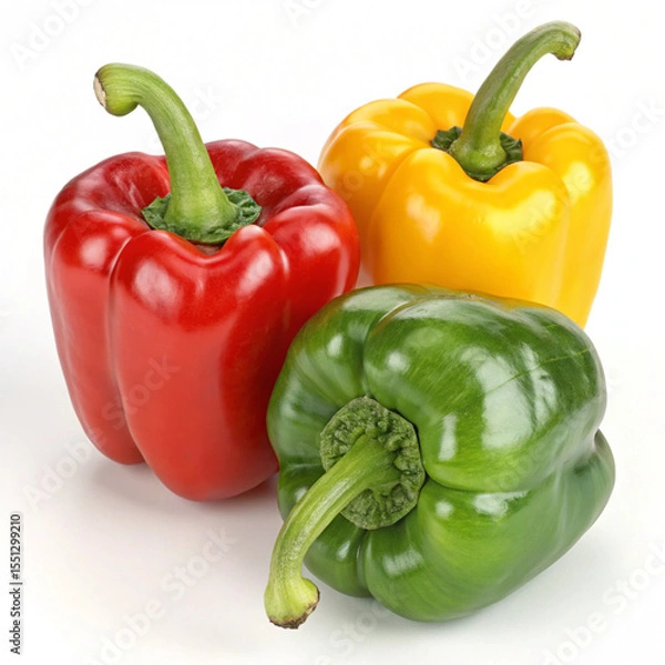 Fototapeta 3d sweet bell peppers isolate