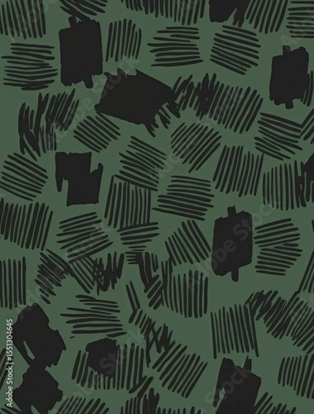 Obraz Abstract Green and Black Lines Pattern