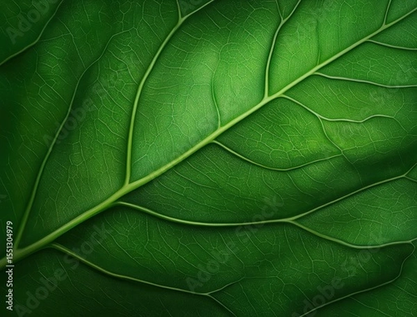 Obraz Green Leaf Macro Detail Texture